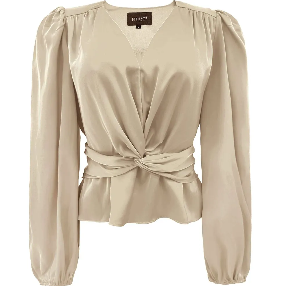 Liberte Tiki Ls Twist Blouse 22120< Bluser & Skjorter