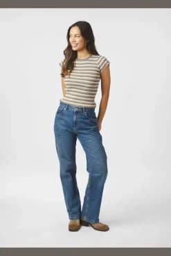 Tirra Simple Stripe Knit Top 166630*Neo Noir Sale