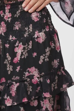 Toddy Marigold Print Skirt 165526*Neo Noir Hot