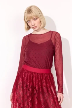 Hunkøn Tova Mesh Blouse 25935< Bluser & Skjorter