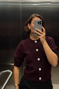 Neo Noir Trudy Deco Knit Cardigan 164514< Cardigans|Ammevenligt Tøj