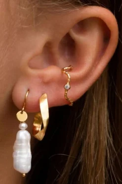 Twisted Hammered Creol Earring*Stine A Clearance