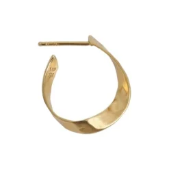 Stine A Twisted Hammered Creol Earring< Øreringe