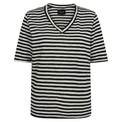 Ulla-Ss-Vneck-Stripe-Tshirt*Liberte