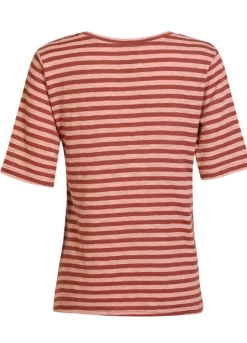 Liberte Ulla-Ss-Vneck-Stripe-Tshirt 21674< T-Shirts & Toppe