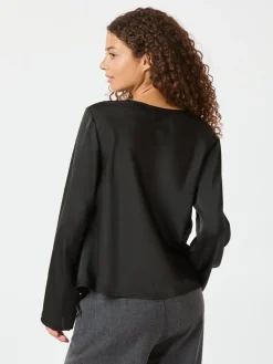 Vallista Soft Satin Blouse 163844*Neo Noir Discount