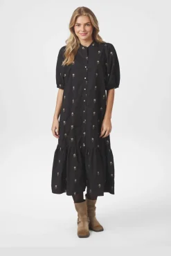 Neo Noir Veronica Flower Emb Dress 166846< Kjoler