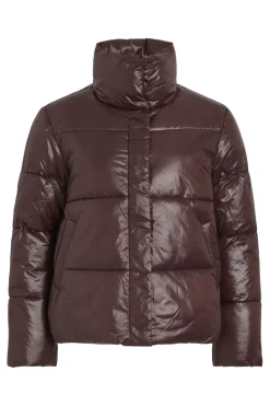 Vila Vilidda L/S Shinny Puffer Short Jacket< Overtøj & Jakker
