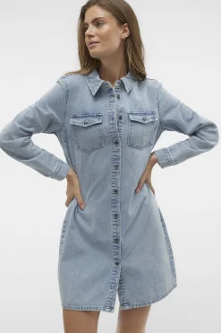 Vmjennie Ls Short Denim Dress Mix*Vero Moda Sale