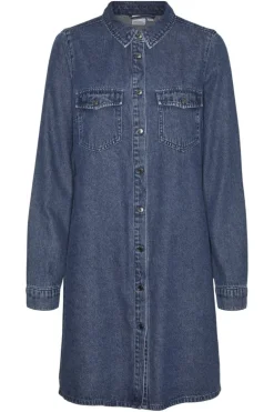 Vmjennie Ls Short Denim Dress Mix*Vero Moda New