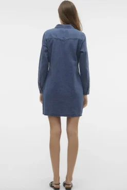 Vmjennie Ls Short Denim Dress Mix*Vero Moda New