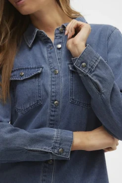 Vmjennie Ls Short Denim Dress Mix*Vero Moda New