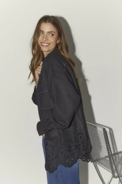 Warrencc Wool Embroidery Shirt 35151*Co´Couture Hot