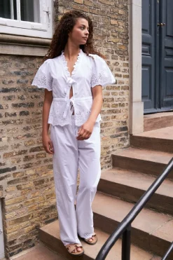 Neo Noir William Embroidery Pants< Bukser, Jeans & Leggings