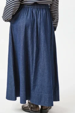 Yara Denim Long Skirt*Neo Noir Discount