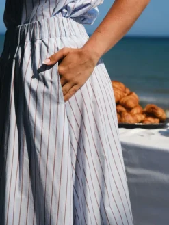 Yara Stripe Long Skirt 165286*Neo Noir New