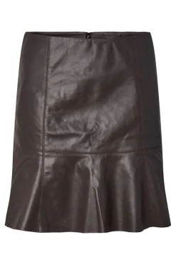 YAS colly Naplon Leather Skirt< Nederdele