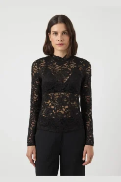 YAS lacey Ls Lace Top< Bluser & Skjorter