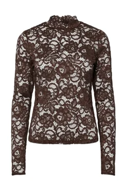 YAS lacey Ls Lace Top< Bluser & Skjorter