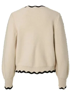 YAS lelu Ls Bow Knit Cardigan< Cardigans|Ammevenligt Tøj