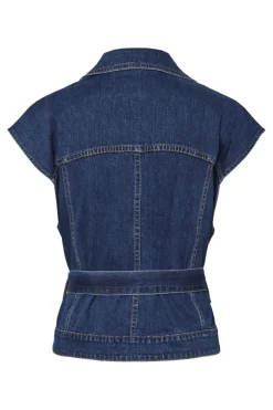 YAS lira Sl Denim Waistcoat< Veste