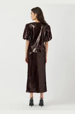 YAS royalina 2/4 Sequin Top< T-Shirts & Toppe