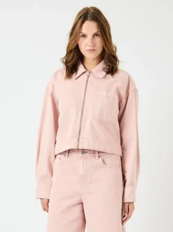 YAS sun Ls Crop Denim Jacket Fest< Overtøj & Jakker