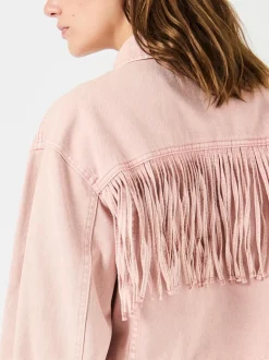 YAS sun Ls Crop Denim Jacket Fest< Overtøj & Jakker