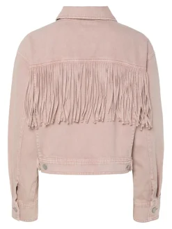 YAS sun Ls Crop Denim Jacket Fest< Overtøj & Jakker