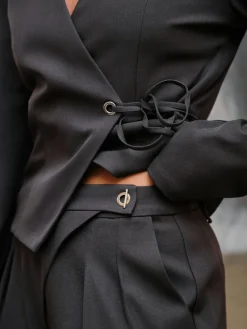 Zalka Eyelet Pants 165551*Neo Noir Online