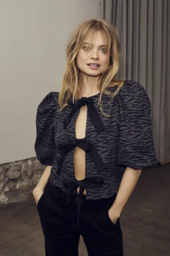 Zebracc Bow Blouse 35586*Co´Couture Clearance